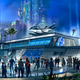 An artistic representation of Avengers Campus at Disney’s California Adventure.